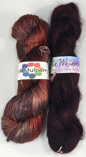 YarnFlower Whisper & Mulberry Wrap 75j